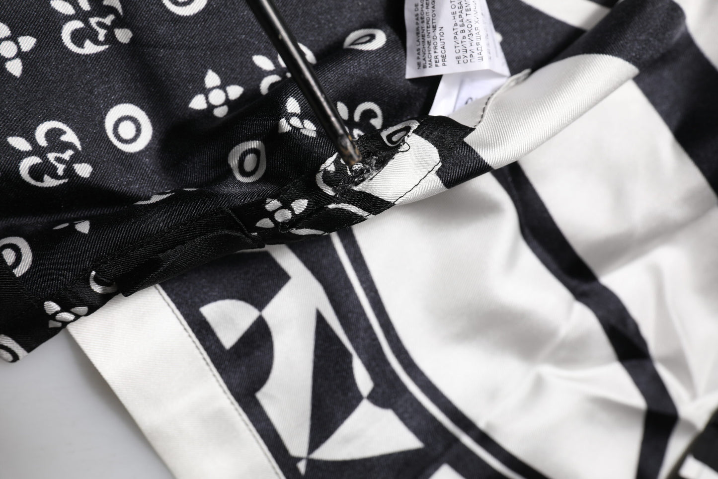 Black Bandana Casual Short Sleeve Shirt