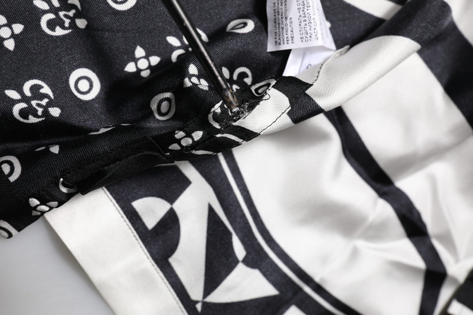 Black Bandana Casual Short Sleeve Shirt