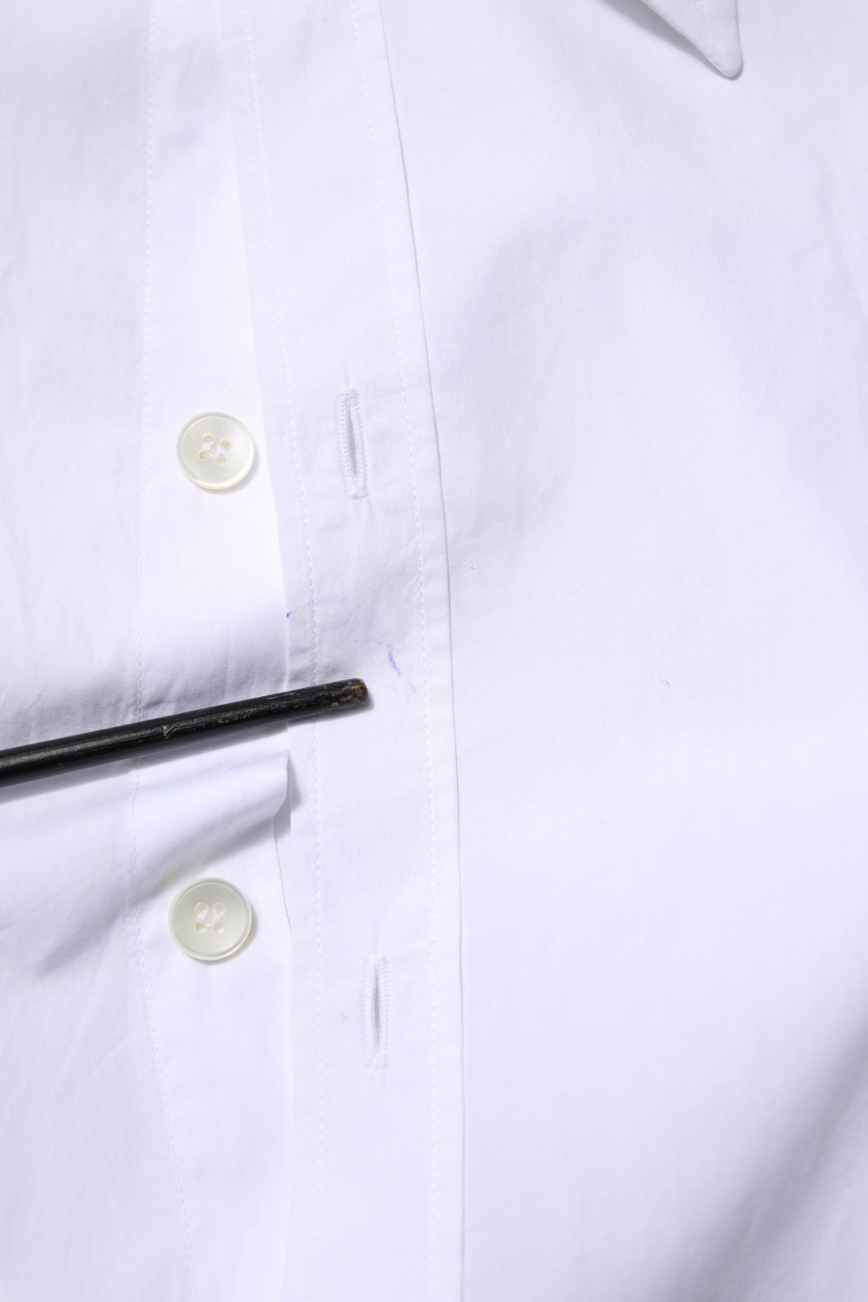 White Cotton Long Sleeves Dress Shirt