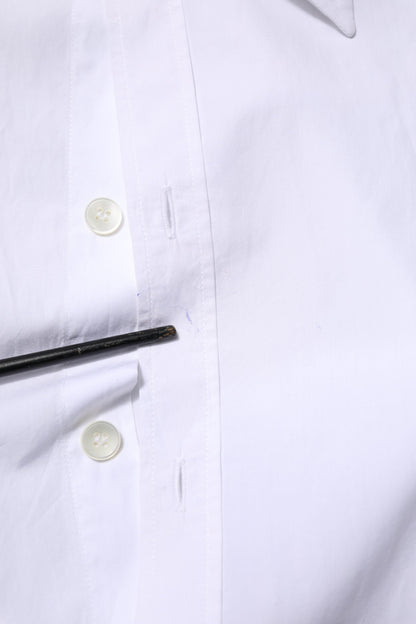 White Cotton Long Sleeves Dress Shirt