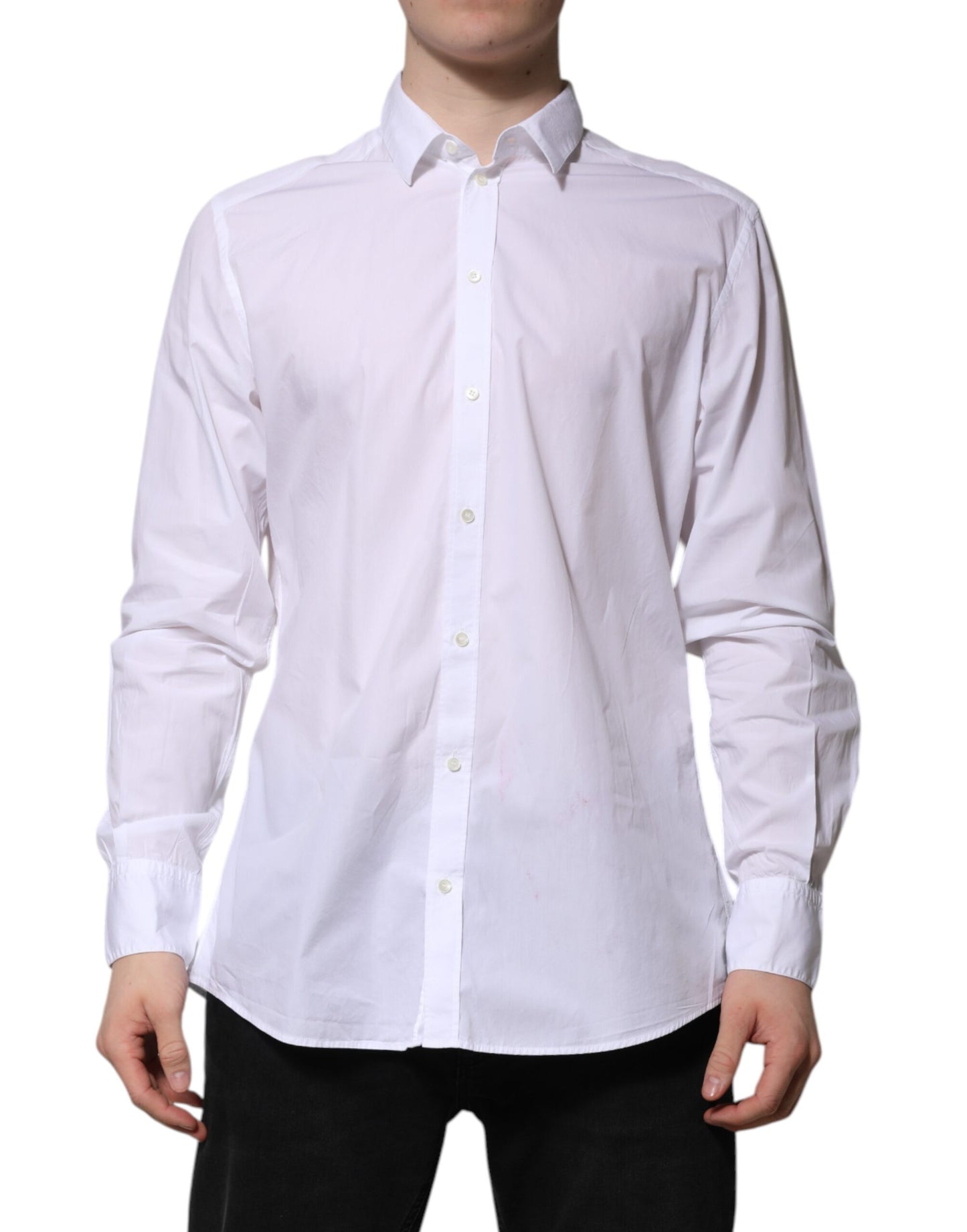 White Cotton Long Sleeves Dress Formal Shirt