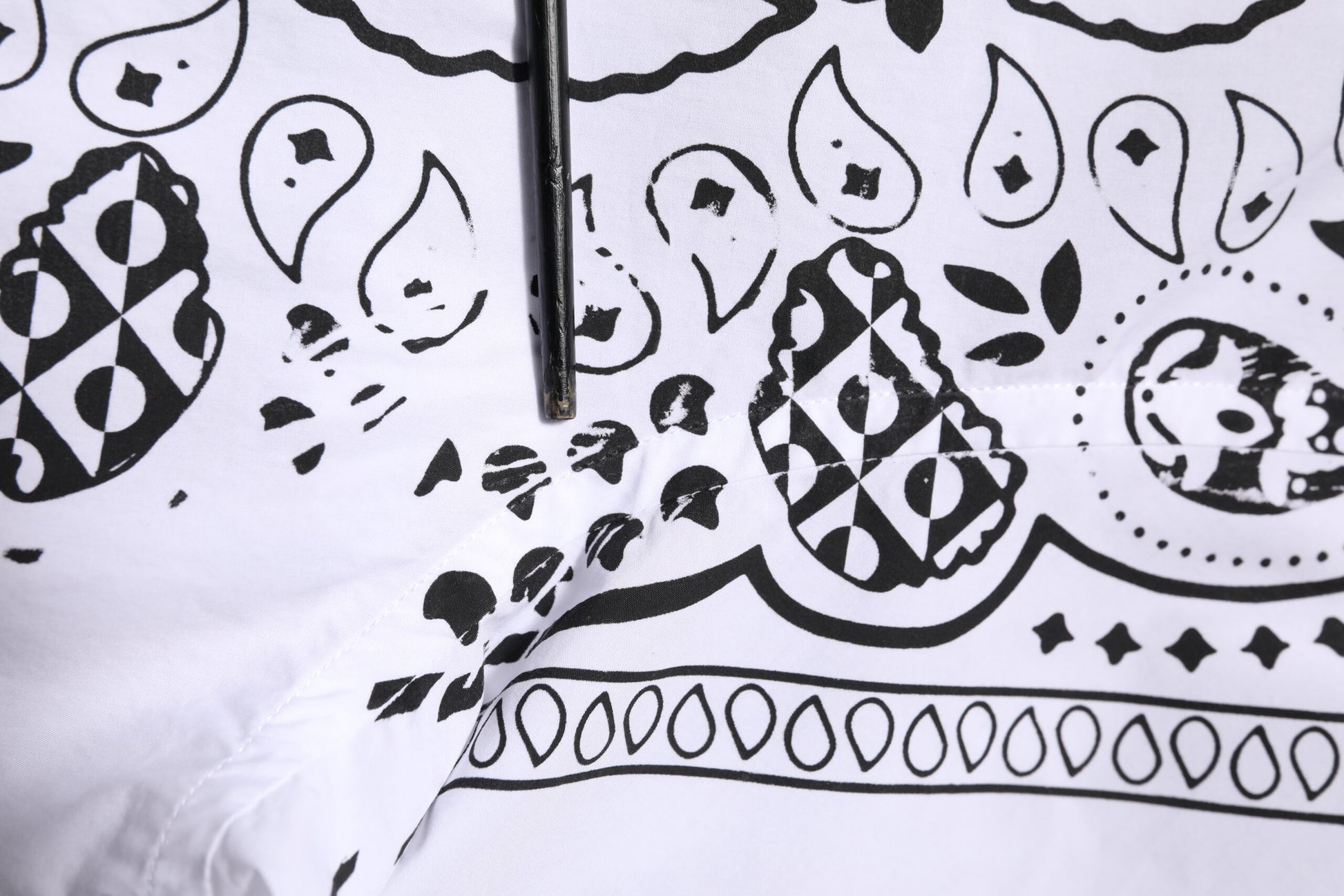 White Bandana Print MARTINI Dress Shirt