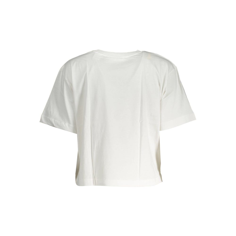 Top blanco de algodón para mujer
