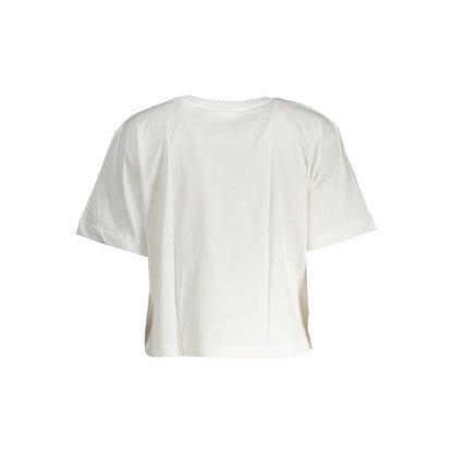 Top blanco de algodón para mujer