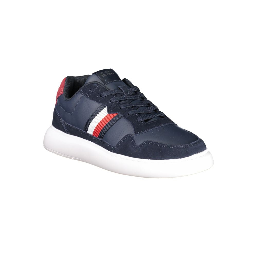 Zapatillas de piel azul para hombre