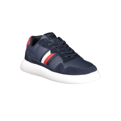 Zapatillas de piel azul para hombre