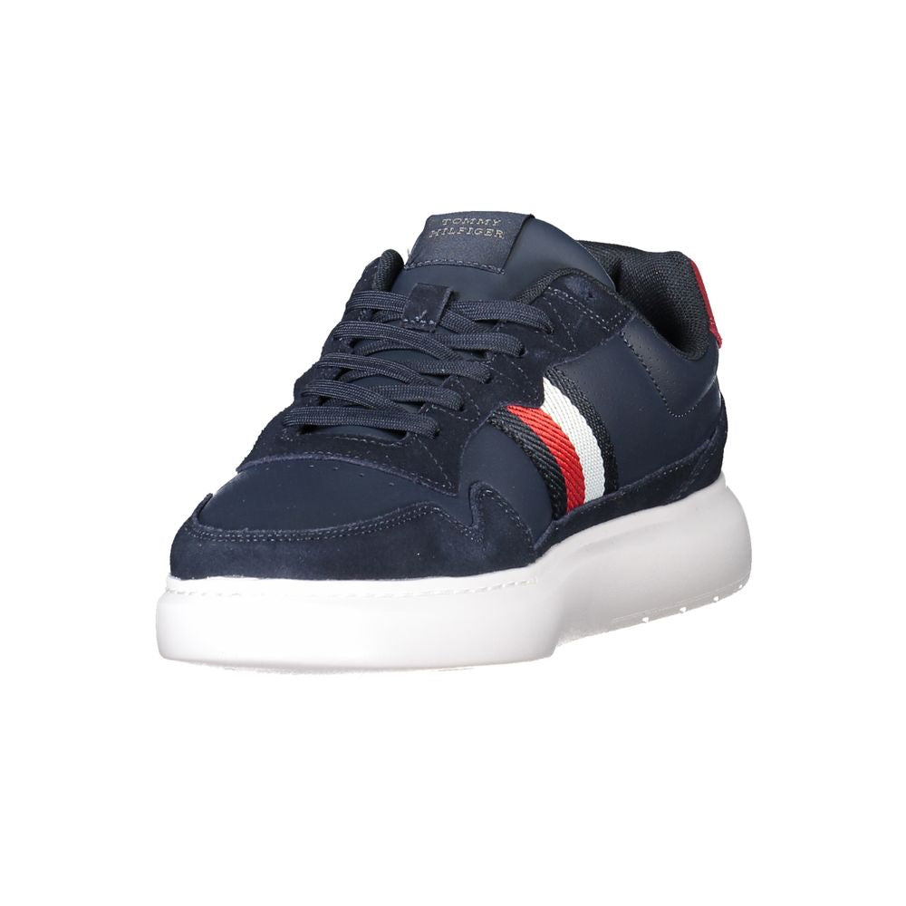 Zapatillas de piel azul para hombre