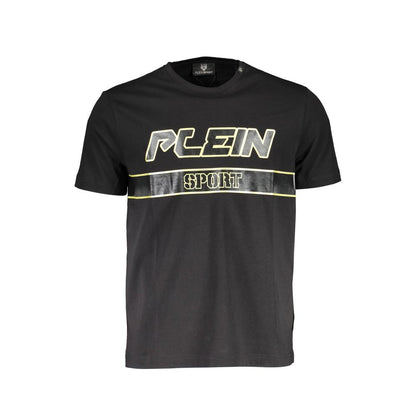 Camiseta negra de algodón para hombre