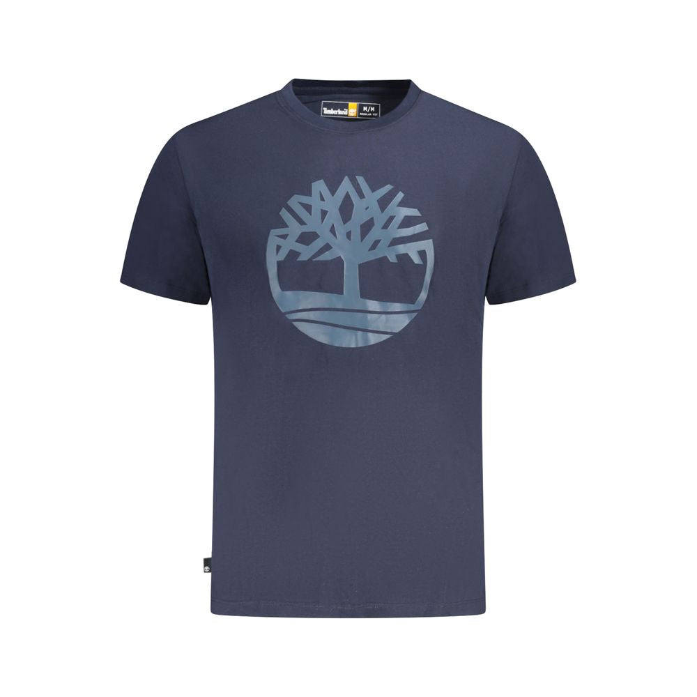 Camiseta azul de algodón