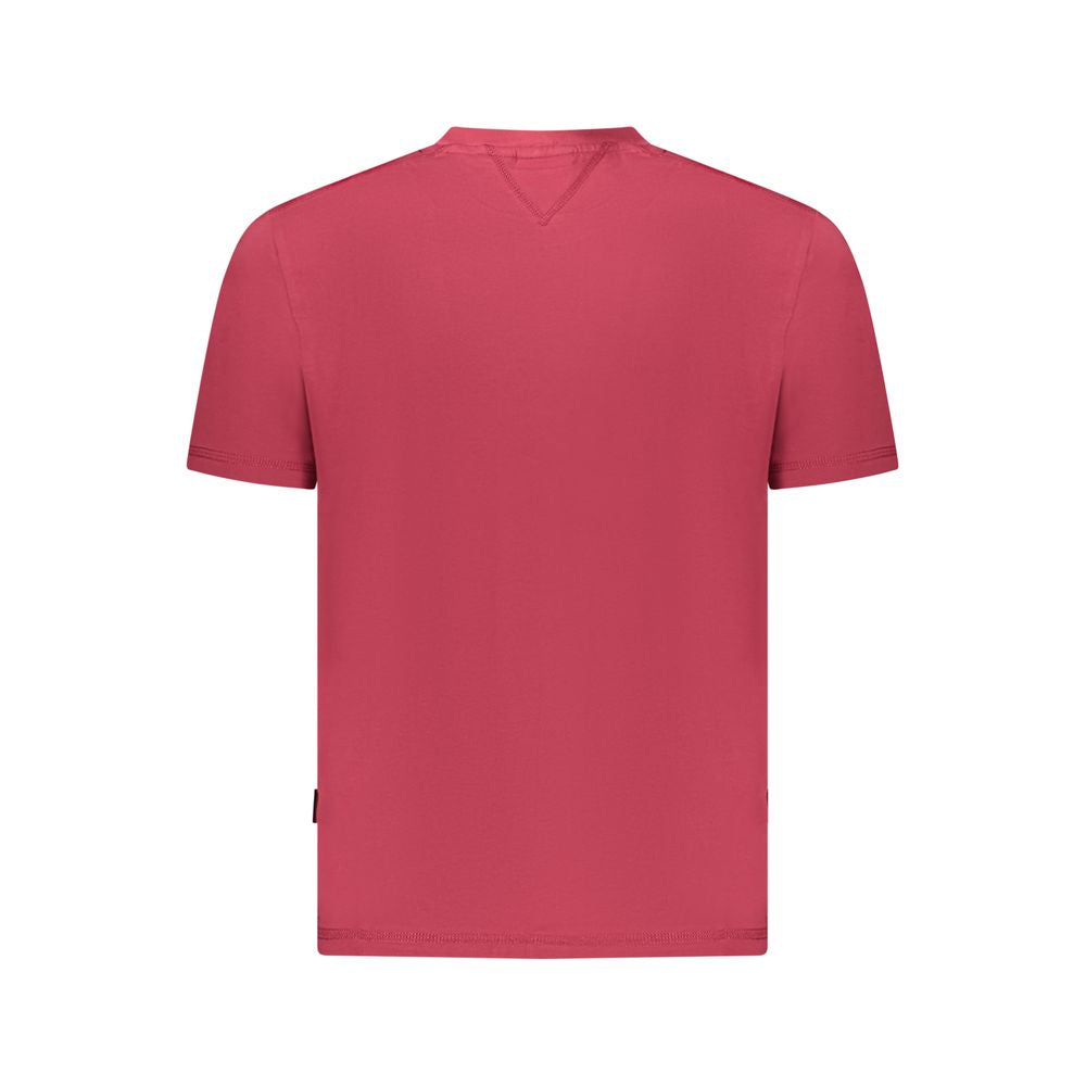 Camiseta roja de algodón para hombre