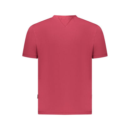 Camiseta roja de algodón para hombre