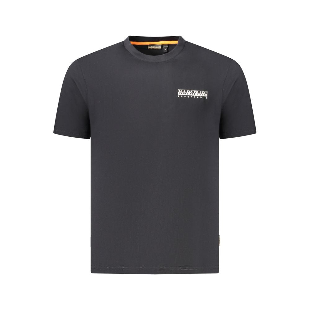 Camiseta negra de algodón para hombre