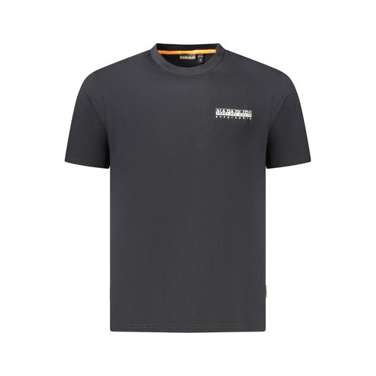 Camiseta negra de algodón para hombre