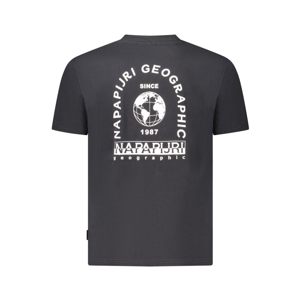 Camiseta negra de algodón para hombre