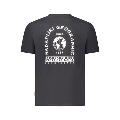 Camiseta negra de algodón para hombre