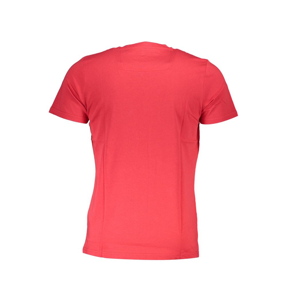 Camiseta roja de algodón para hombre