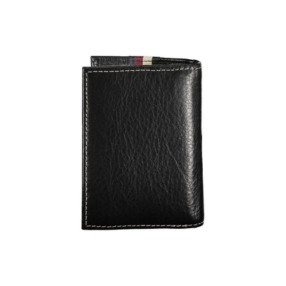 Tarjetero de piel negro para hombre