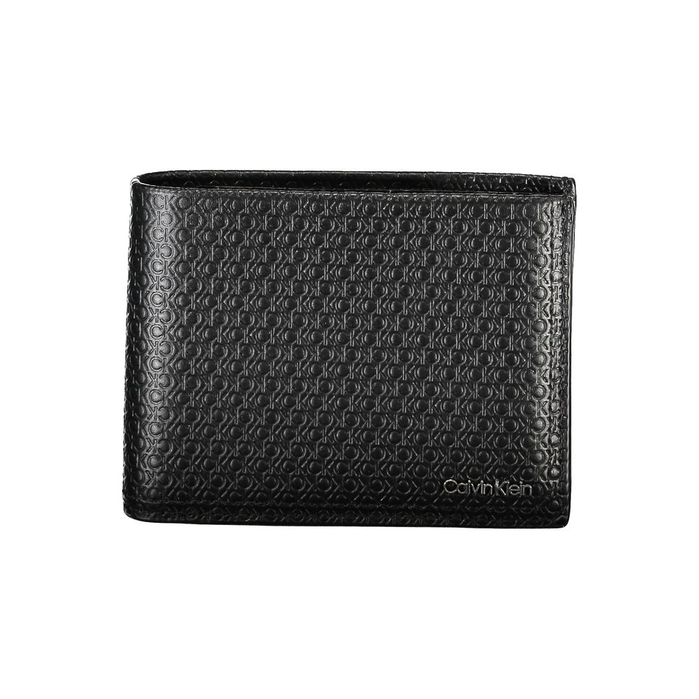 Elegante Billetera Bifold de Piel Negra con Bloqueo RFID