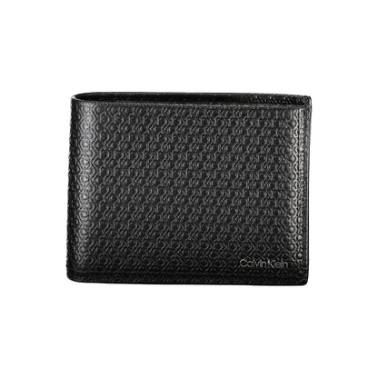Elegante Billetera Bifold de Piel Negra con Bloqueo RFID