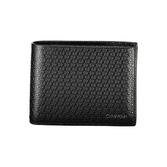 Elegante Billetera Bifold de Piel Negra con Bloqueo RFID
