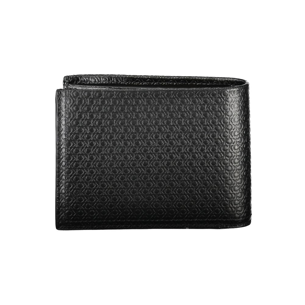 Elegante Billetera Bifold de Piel Negra con Bloqueo RFID