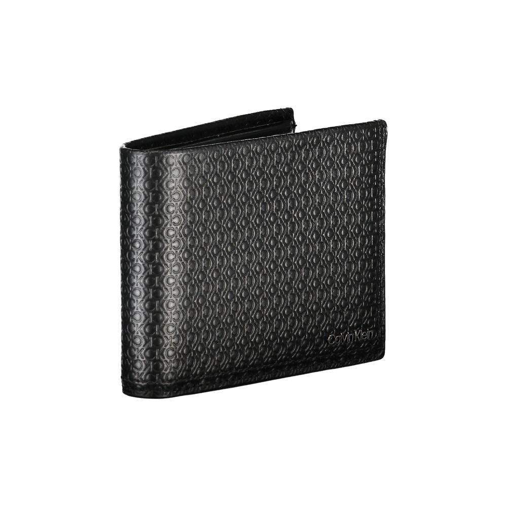 Elegante Billetera Bifold de Piel Negra con Bloqueo RFID