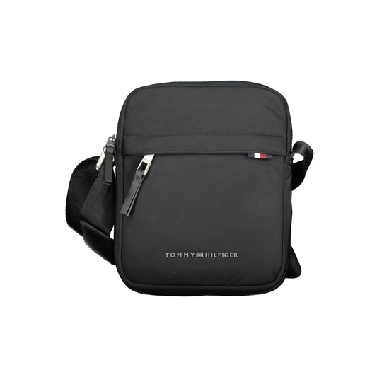 Bolso bandolera de poliéster negro