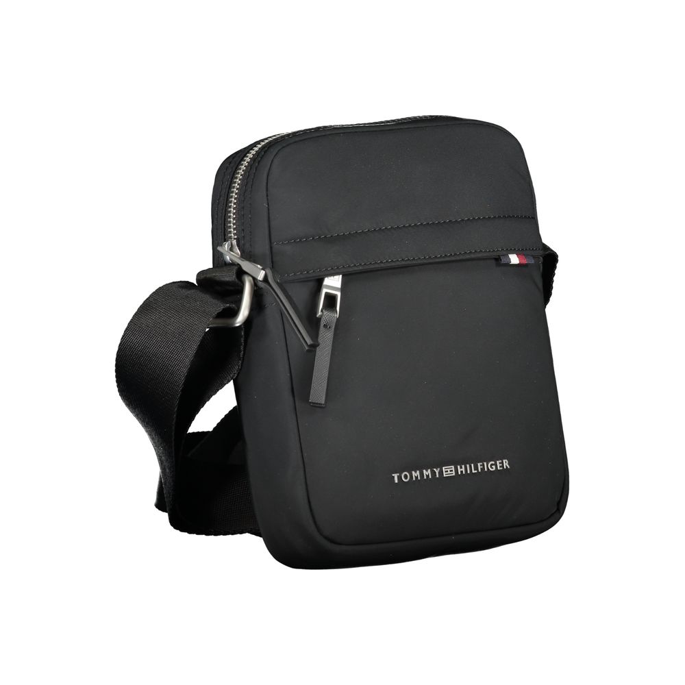 Bolso bandolera de poliéster negro