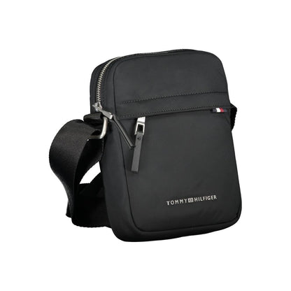 Bolso bandolera de poliéster negro