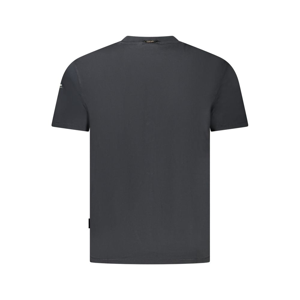 Camiseta negra de algodón para hombre