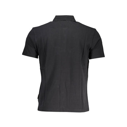 Polo negro de algodón para hombre