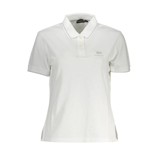 Polo blanco de algodón para mujer