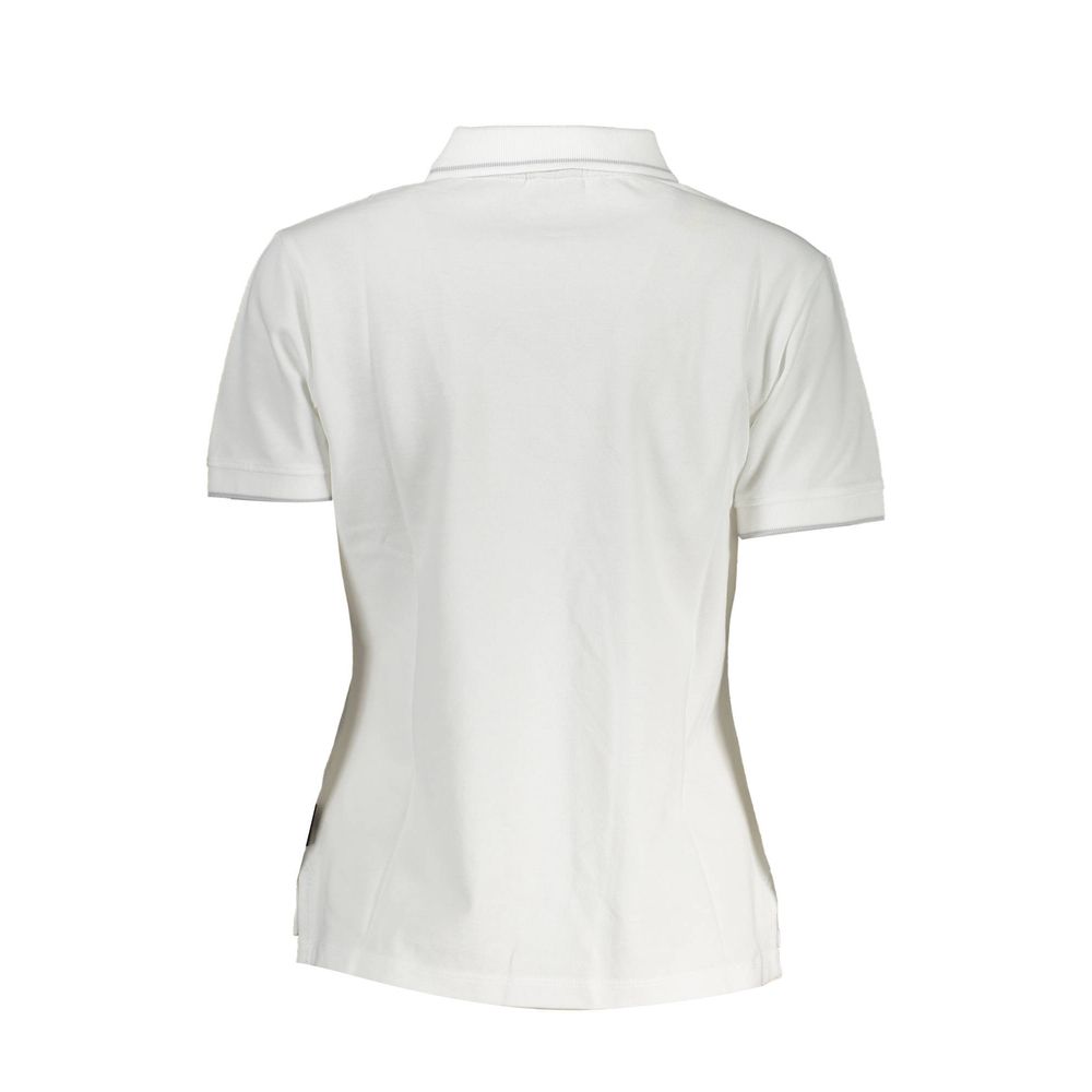 Polo blanco de algodón para mujer