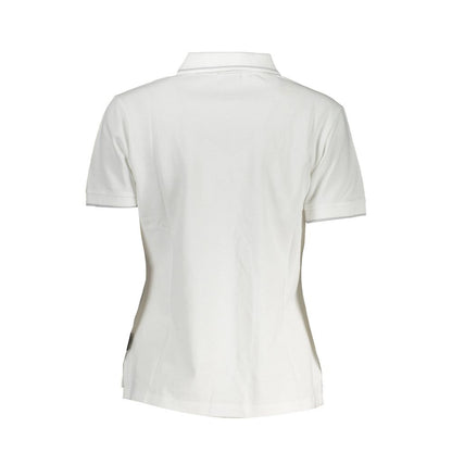 Polo blanco de algodón para mujer