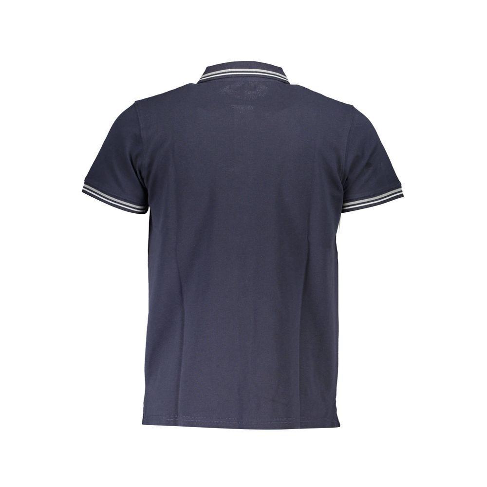 Polo azul de algodón para hombre