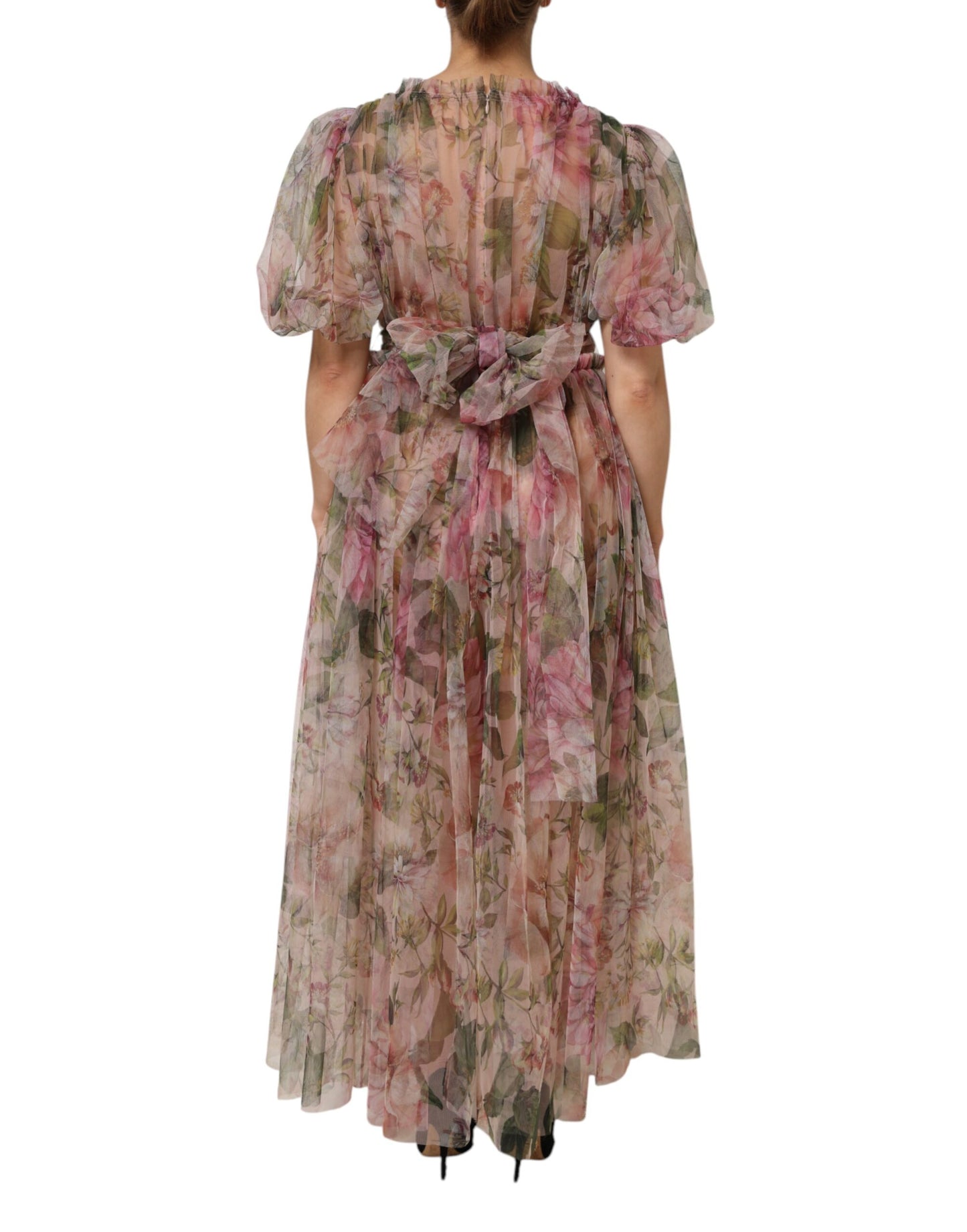 Multicolor Floral Print Long Maxi Gown Dress