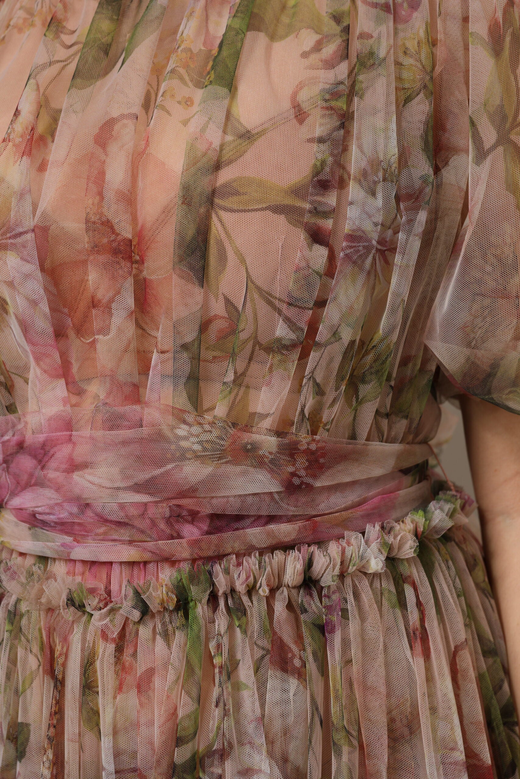 Multicolor Floral Print Long Maxi Gown Dress