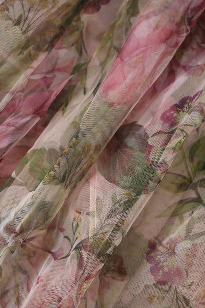 Multicolor Floral Print Long Maxi Gown Dress