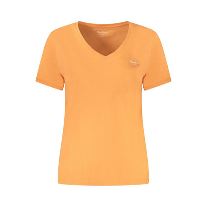 Orange Cotton Tops & T-Shirt
