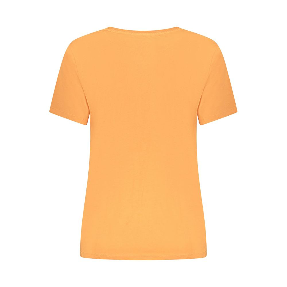 Orange Cotton Tops & T-Shirt