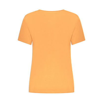 Orange Cotton Tops & T-Shirt
