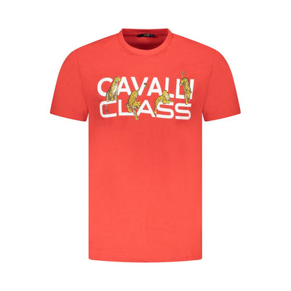 Camiseta roja de algodón para hombre