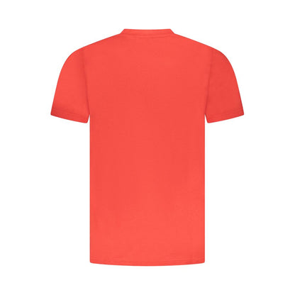 Camiseta roja de algodón para hombre