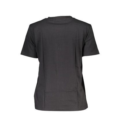 Black Cotton Women T-Shirt