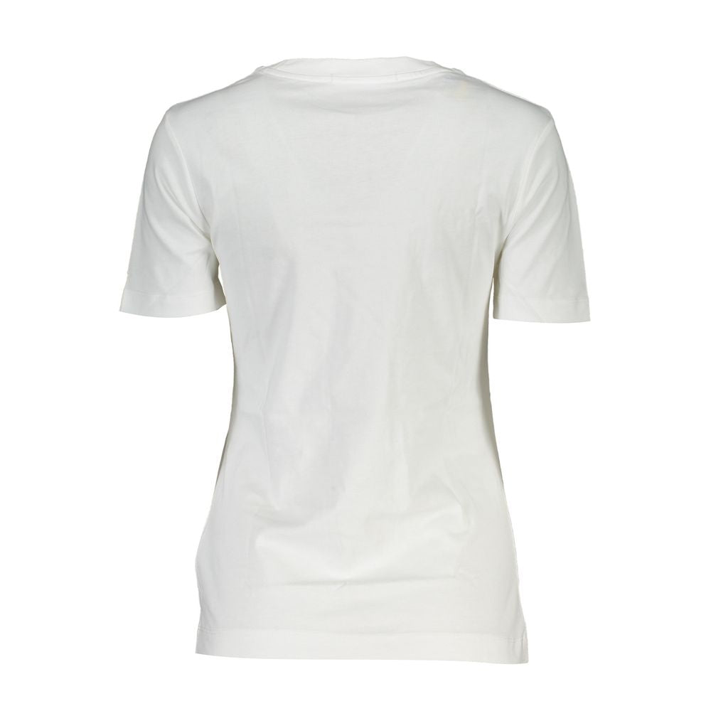 White Cotton Women TShirt