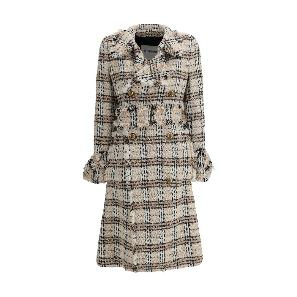 Check bouclé Coat
