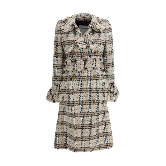 Check bouclé Coat