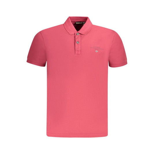 Polo rojo de algodón para hombre
