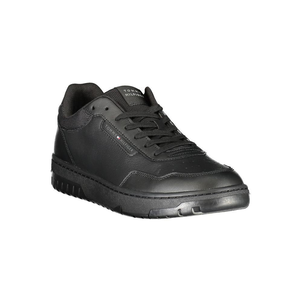Sneaker de cuero negro para hombre