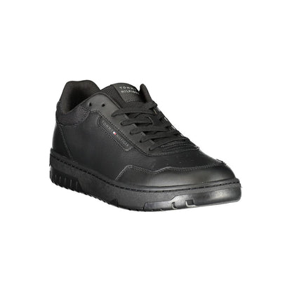 Sneaker de cuero negro para hombre